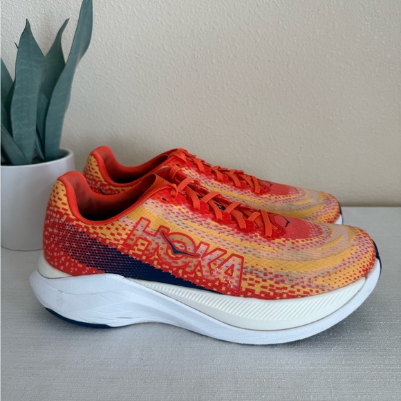 Hoka Mach X Vibrant Orange and Yellow Running SneakersUS 11.5 EU 46